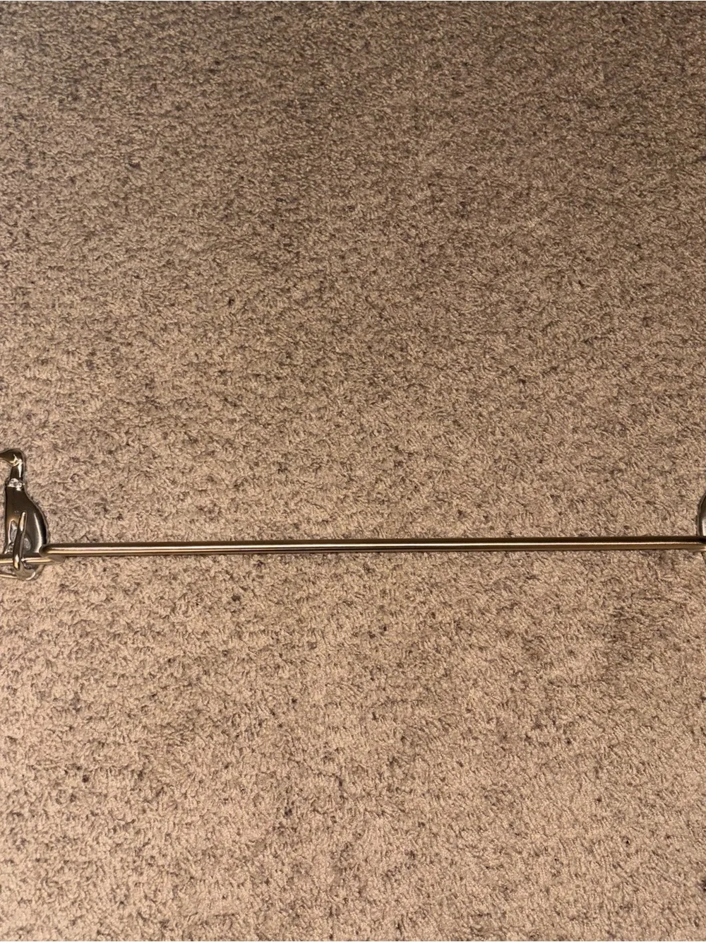New Anthropologie Caine Dog Brass Towel Bar Brushed Nickel